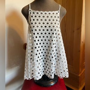 Dylan Medium deconstructed tank. Raw hem minimalist peek-a-boo fun punk beach